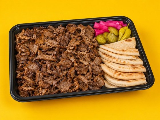 Beef Shawarma with beef shawarma for the table &mdash; halal at Golden Shawarma in Richardson, TX