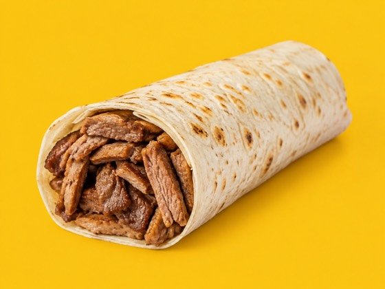 Shawarma Beef Saj with wrapped in saj bread &mdash; halal at Golden Shawarma in Richardson, TX